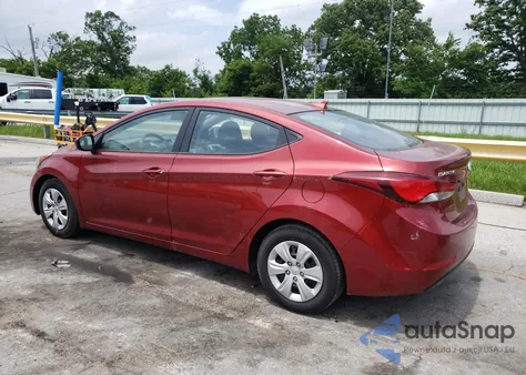 2016 Hyundai Elantra Se z USA, uszkodzony, nr VIN 5NPDH4AE3GH677102